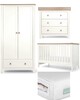 Keswick 4 Piece Cotbed set with Dresser Changer, Wardrobe and Premium Dual Core Mattress image number 1